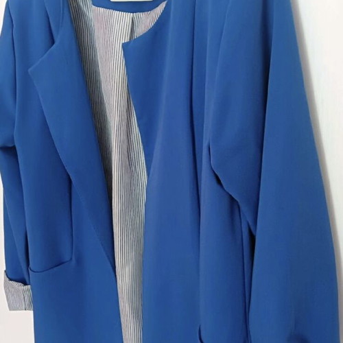 Blue jacket without buttons size 44 like new