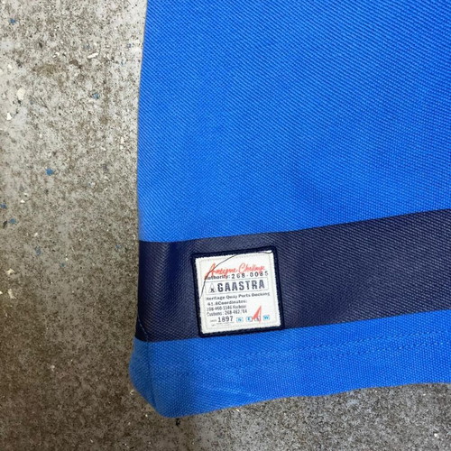 Gaastra Polo shirt M blue with Waterpoort Sneek sleeve detail