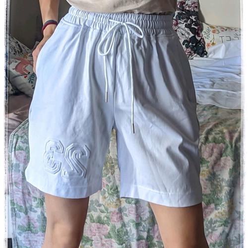 White shorts 23 men's unisex