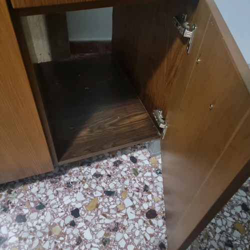 Bathroom cabinet with sink used