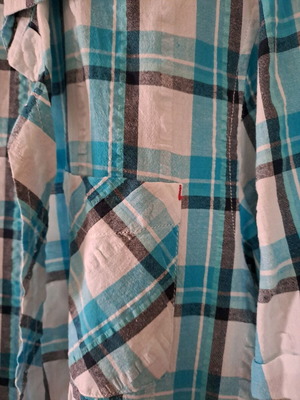 Πουκάμισο κοντομάνικο μέγεθος M μπλε και άσπρο like new