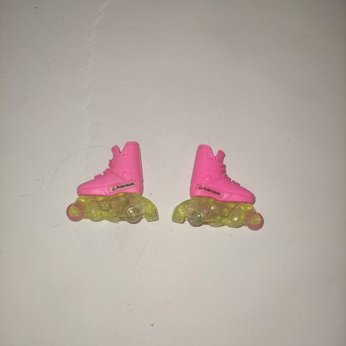 Barbie Flicker & Flash Rollerblades skates pink and yellow like new