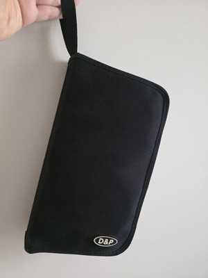 CD and DVD case D&P used, 80 slots, black fabric
