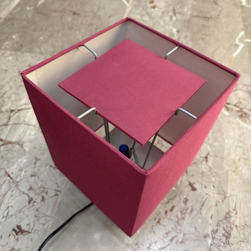 IKEA SÅNGEN table lamp like new, dark red fuchsia