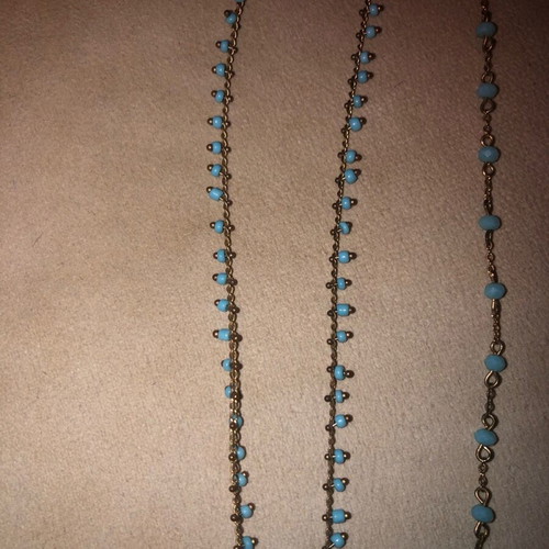 Necklaces with turquoise beads, like new, set of 2