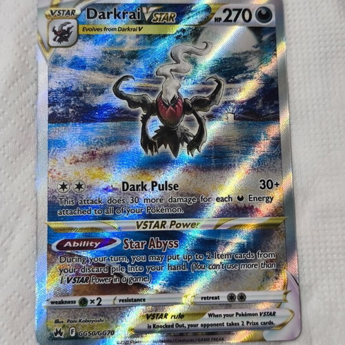 Darkrai Vstar Pokemon card from Crown Zenith collection