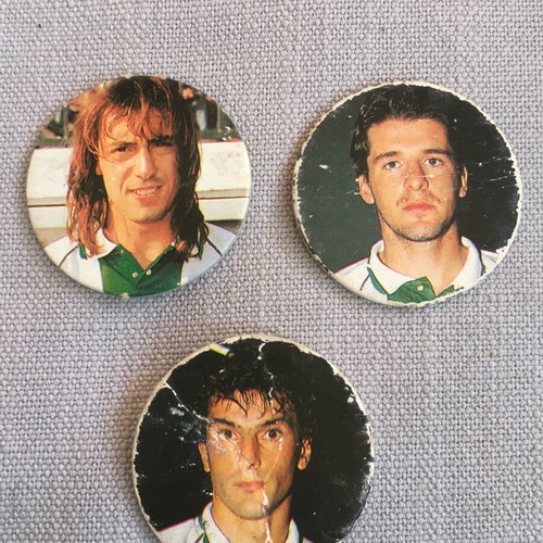 Old school taps used, 3 pieces, football stars Panathinaikos