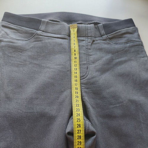 Esmara women's cotton legging pants, grey, size M