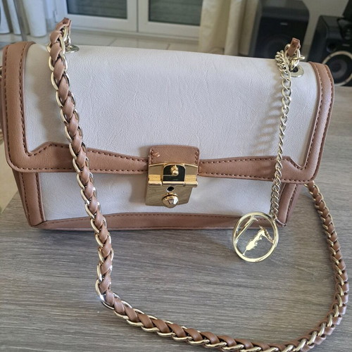 Trussardi beige shoulder bag like new