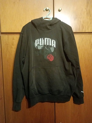 Puma суитшърт черен употребяван, размер XL, 100% памук