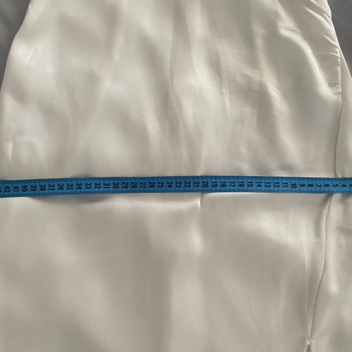 Zara white satin dress used, size small with slit
