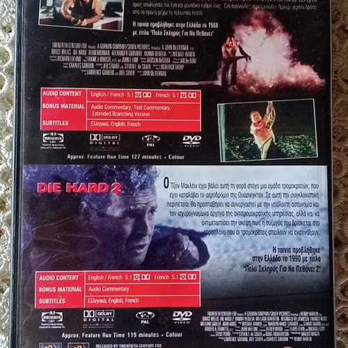 Die Hard 1 & 2 DVD like new