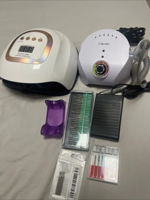 Nail UV lamp and drill set new with box