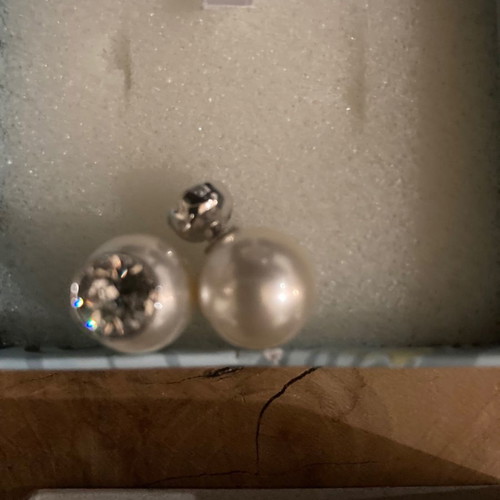 Oliver Weber double earrings new with pearl and Swarovski