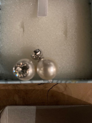 Oliver Weber double earrings new with pearl and Swarovski