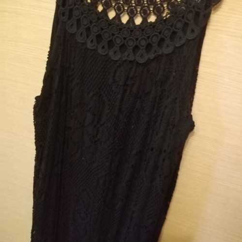 Dress lace with half lining, like new, black, one size