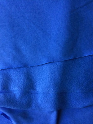 Thin fleece-backed fabric blue, like new, 2 large pieces