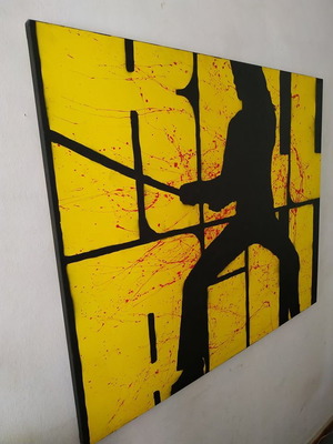 Πίνακας ζωγραφικής Kill Bill καινούργιος, χειροποίητος σε καμβά