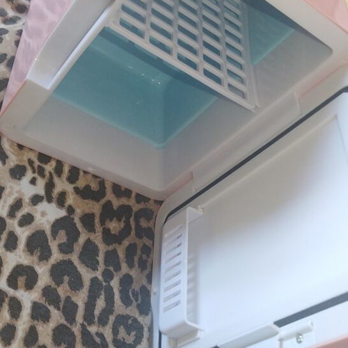Mini cosmetic fridge with LED mirror like new