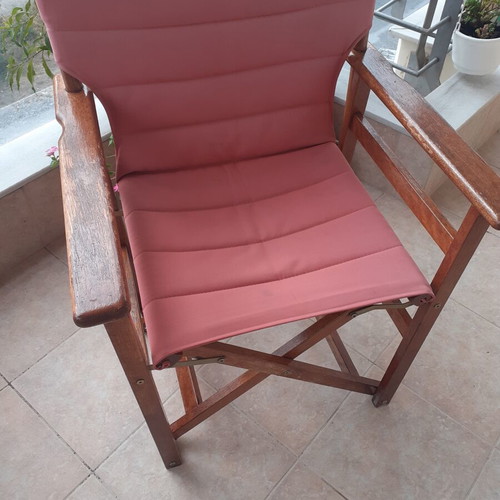 Director chair used, reclining for balcony or garden