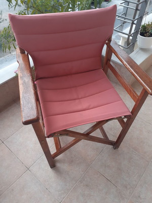 Director chair used, reclining for balcony or garden