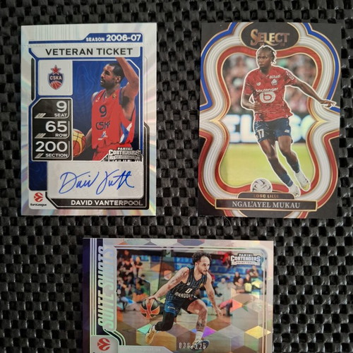 Panini Prizm Basketball Cards David Vanterpool Auto, Shane Larkin /125, Ngal'ayel Mukau