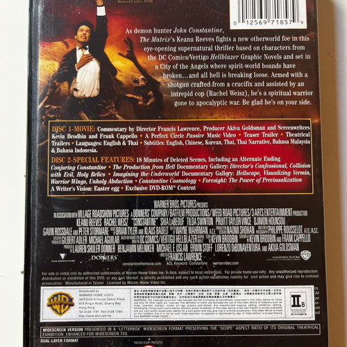 Constantine 2005 DVD used, drama horror fantasy, 2 discs