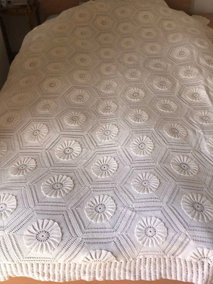 Traditional Lefkadian embroidered bedspread used