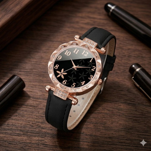 Women's watch new, black