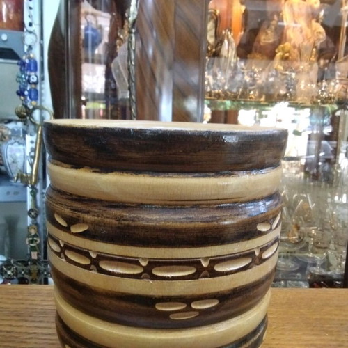 Wooden carved decorative mortar like new for spices