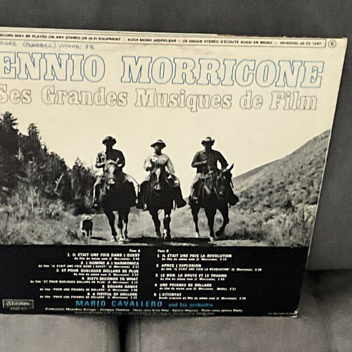 Ennio Morricone Ses Grandes Musiques de Film LP used, western soundtracks