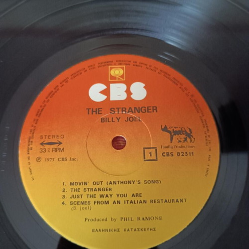 Billy Joel The Stranger vinyl record used, rock