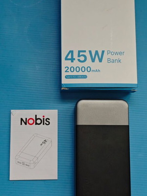 Nobis 20000mAh 45W Power Bank νέο, γρήγορη φόρτιση