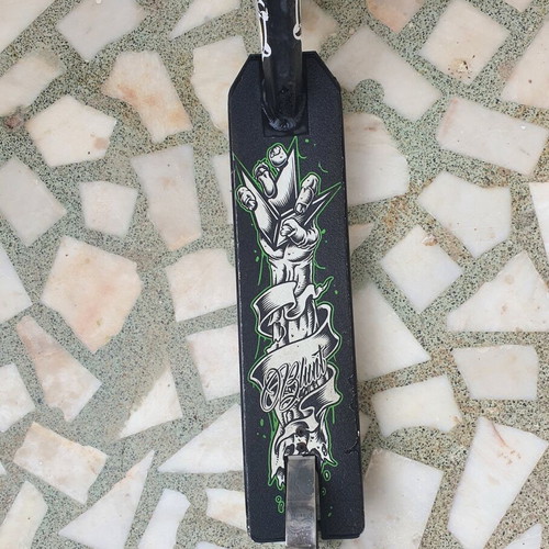Stunt scooter used for tricks