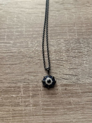 Κολιέ Apporo με evil eye μεταχειρισμένο, cz stones και μαύρο χρυσό