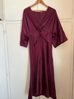 shein raglan sleeve tie front flare satin dress Shimmer Bias Slip Dress- Jade – ISMA main image 0