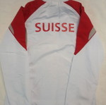 Asics zipper used, size small, white and red