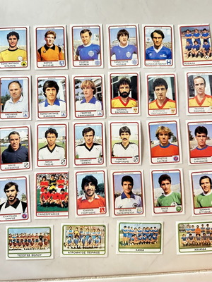 Panini Football 1982 Sticker Set used, 28 pieces