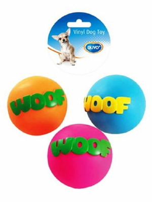 Παιχνίδι βινυλίου Μπάλα Woof 8cm καινούργιο για σκύλους