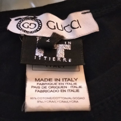 Gucci blouse used, black, size L with design