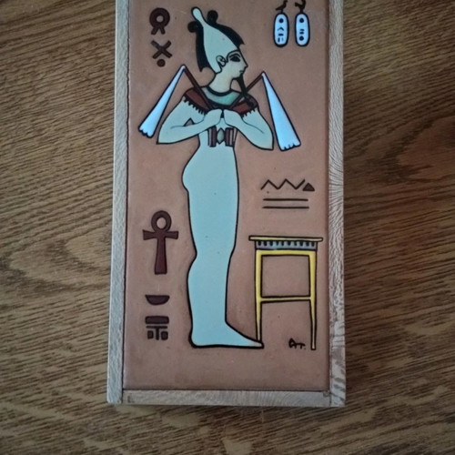 Tsakirakis Ceramic Art Tile used with Osiris God motif