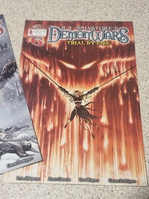 R.A. Salvatore's Demonwars Trial by Fire issues 3, 4 and 5 like new