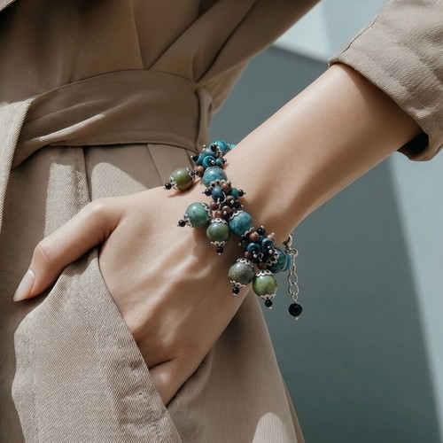 Summer Natural blue Gems Bracelet