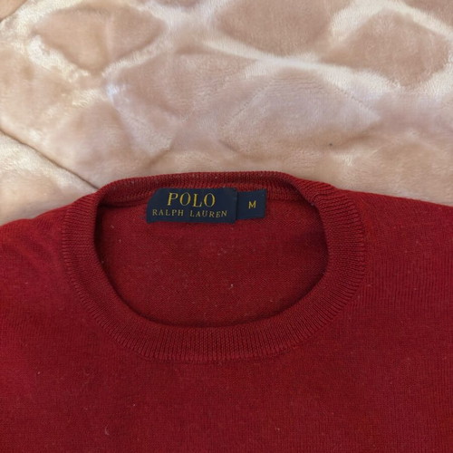 Polo Ralph Lauren sweater red, 100% wool, like new, size M