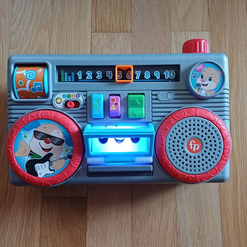 Fisher Price educational cassette player used with music and lights