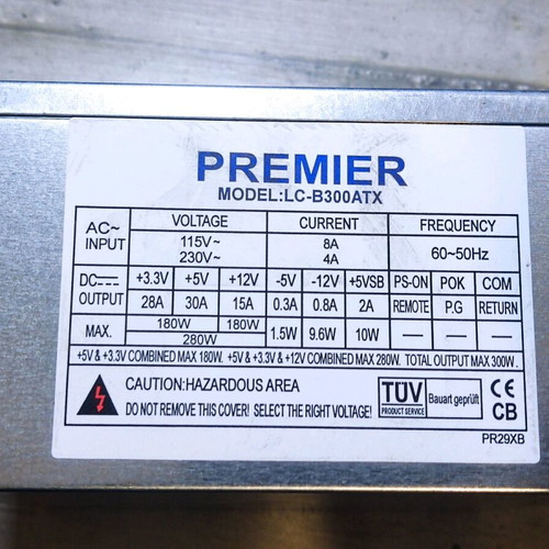Premier 230V power supply LC-B300ATX used 300W