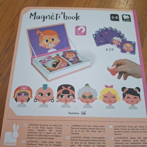 Janod Magneti'Book Crazy Faces magnetic toy
