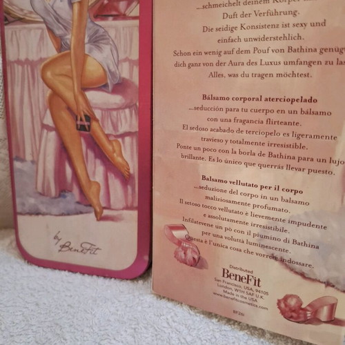 Benefit Bathina body balm like new with iridescence in metal box