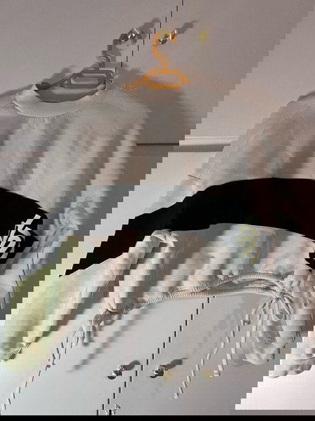 Crop Φούτερ Λευκό