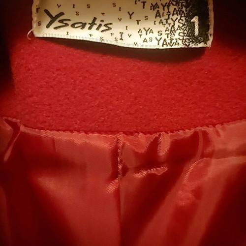 Ysatis coat red size S like new